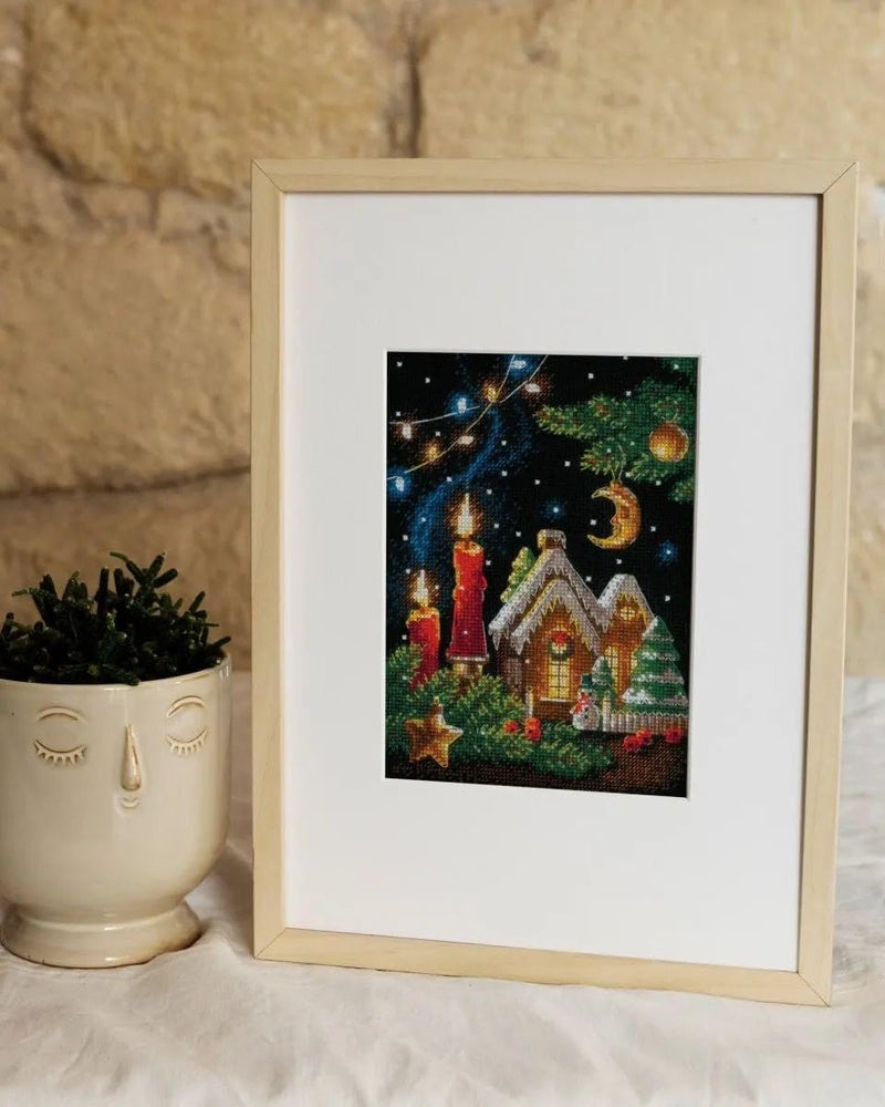 Riolis - Gingerbread Tale 2165, Christmas Cross Stitch Kits 6" x8¼, Cross Stitch for Beginners & Advanced, Crossstitch Kits for Adults, Counted Stitching Kits, Embroidery Kit Christmas - Image 4
